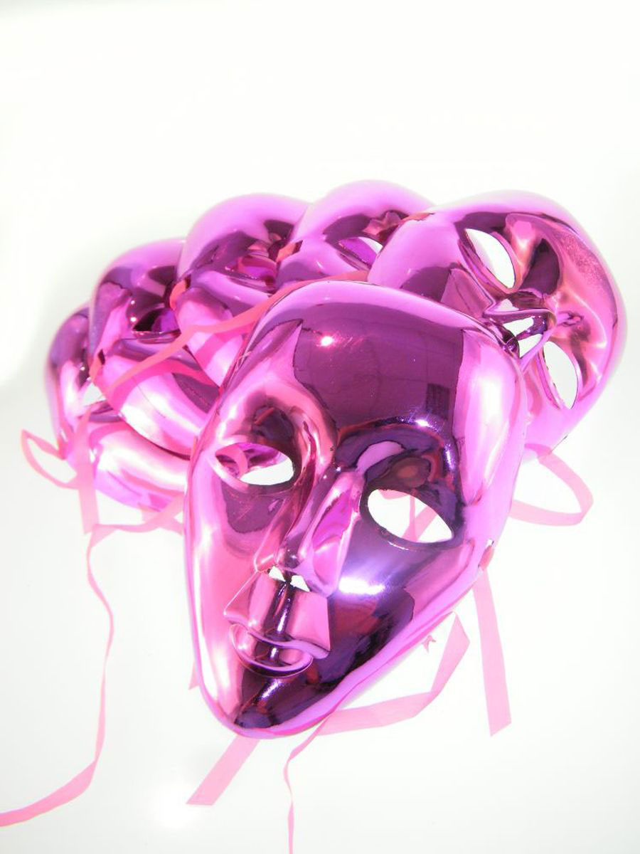 Maske Gesichtsmaske Metallic Metall Look Karneval Fasching