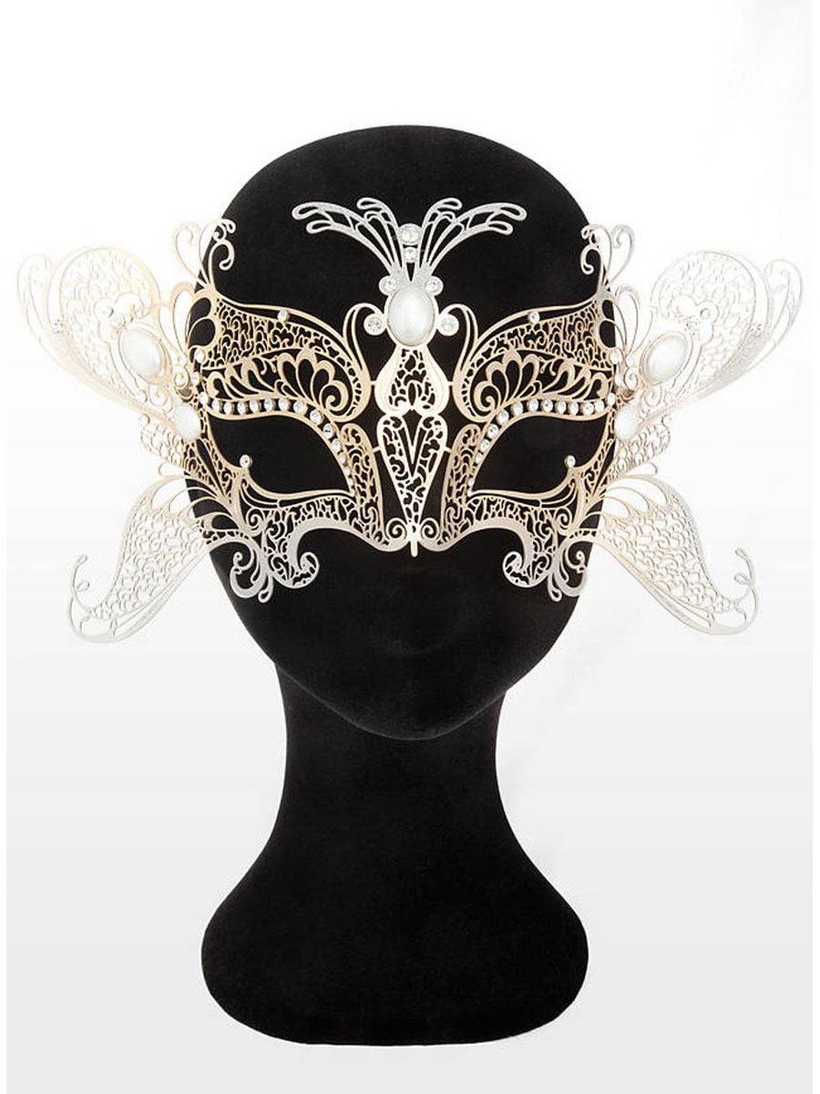 COLOMBINA /"contessa/" veneziane metallo maschera CARNEVALE VENEZIA