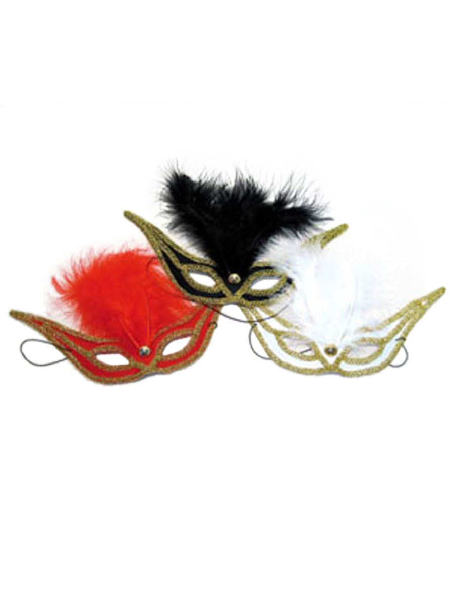 Halbmaske /"Pantalone/" mit kurzem Schnabel Karneval Venedig